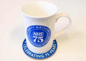 NHS 75 mug